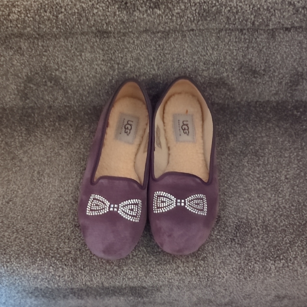 UGG Women's Violet Slippers with Rhinestone Bow